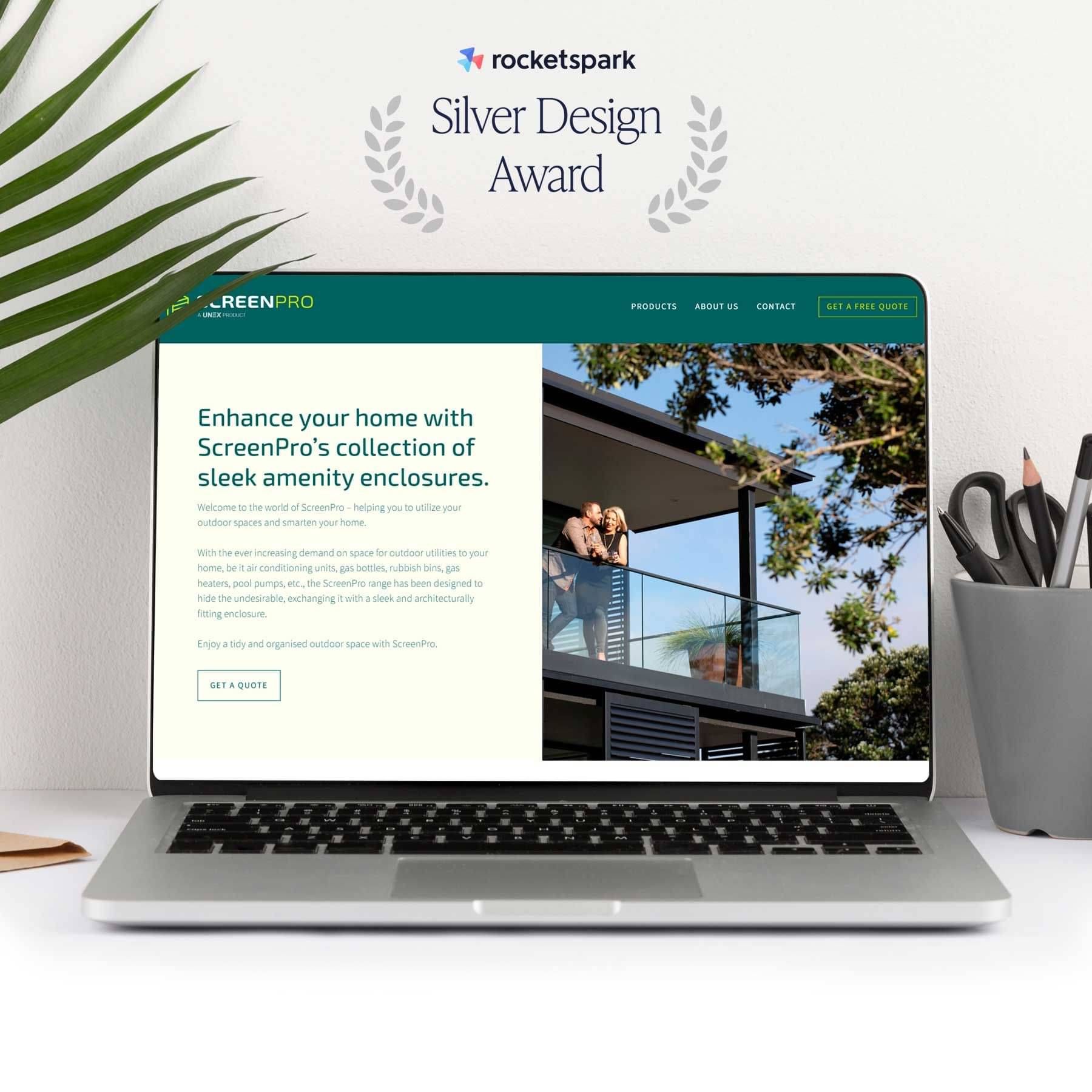 View ScreenPro project which includes web design.