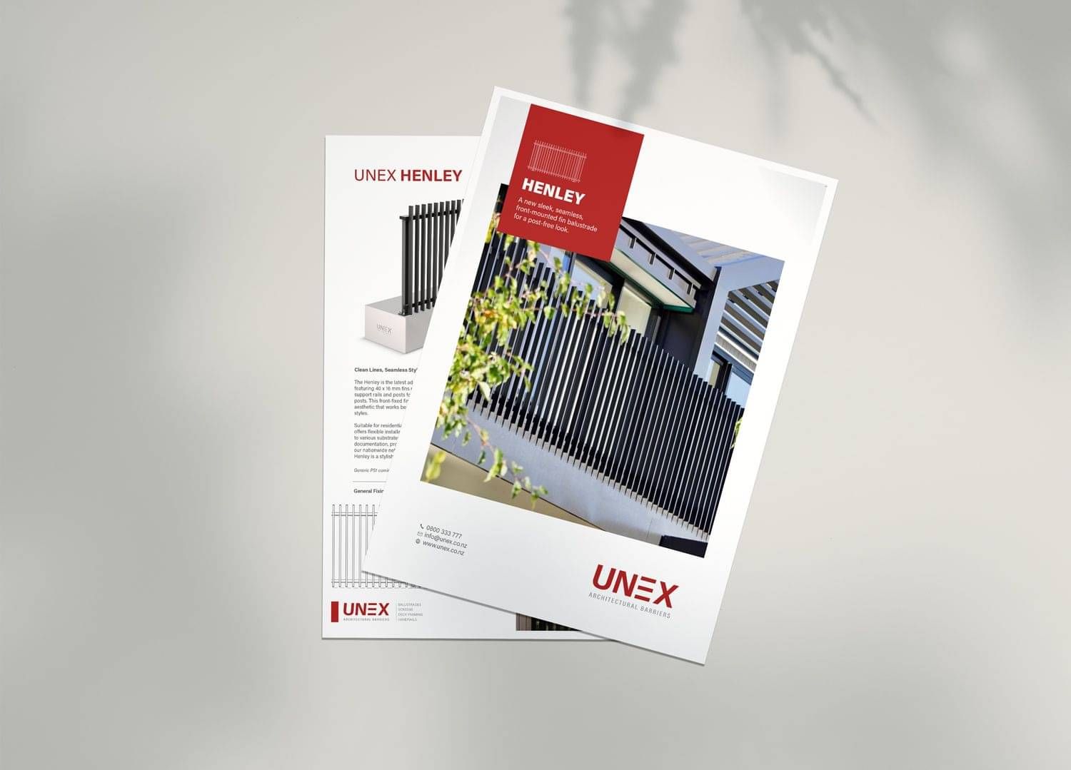 Product brochure design for architectural barrier