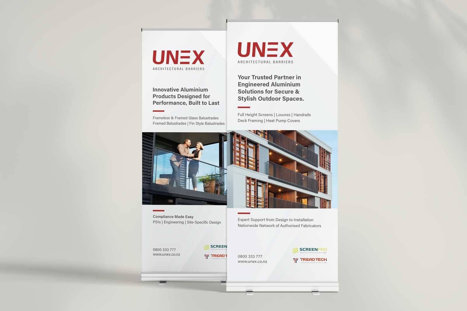 Pull up banner design for archetectural aluminium supplier
