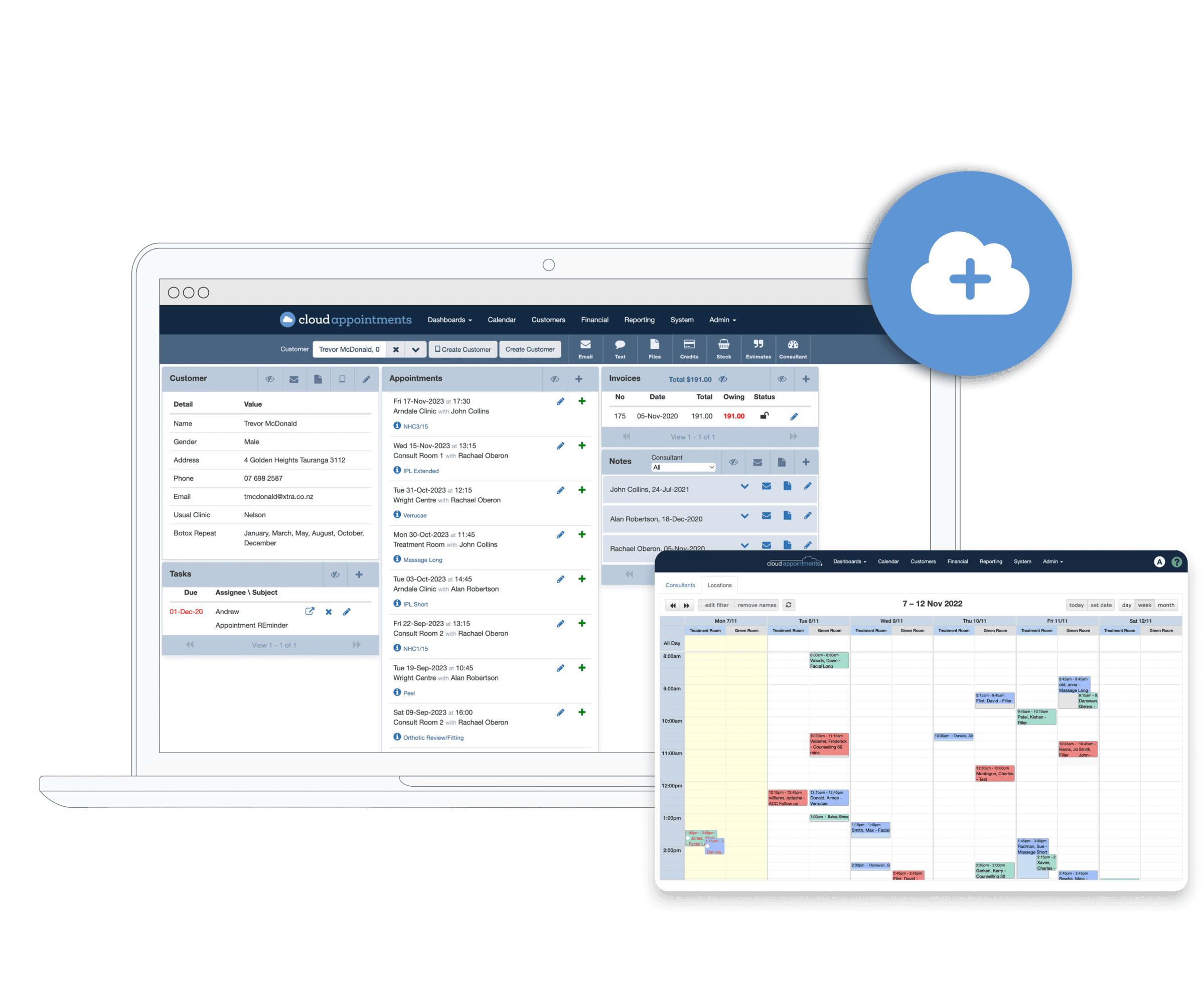 client information dashboard