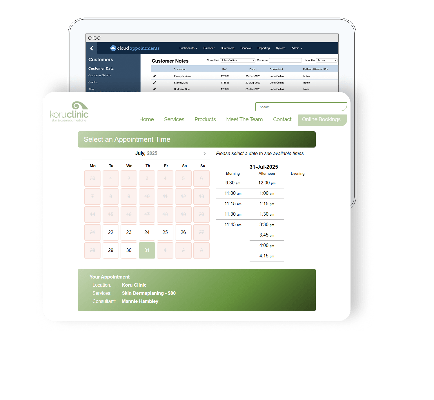 online booking system