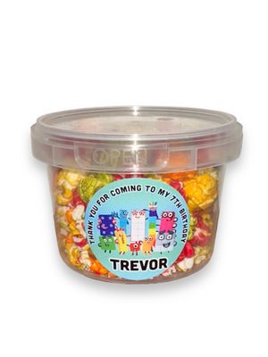 Personalised Popcorn Tub (Standard Sticker)