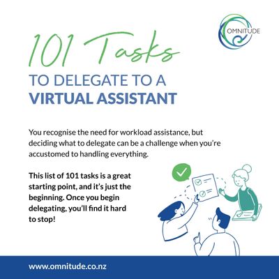 101 Tasks you can delegate to your Virtual Assistant