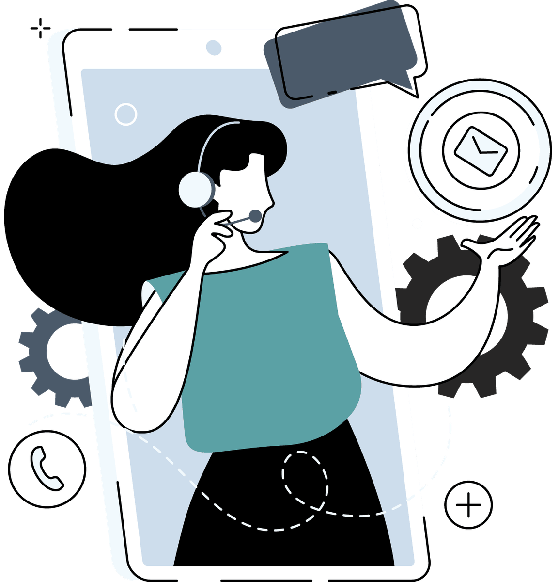 Let's connect illustration