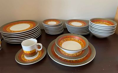 Stoneware Dinner Set  x 49 Pieces