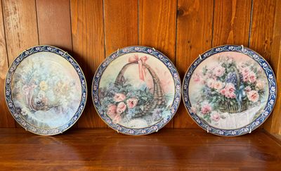 Set of 3 Hand Painted Plates