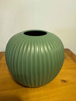 Green Round Vase