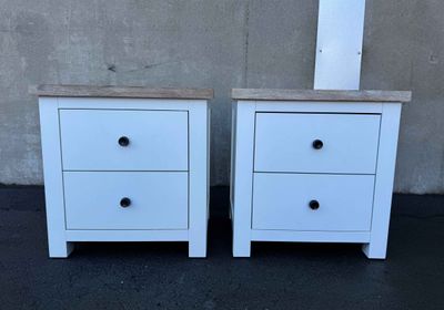 White Bedside Drawers x 2 By Harvey Norman