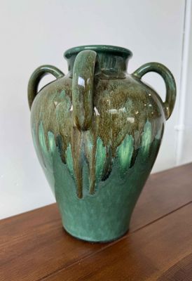 Green,Four-Handled Pottery Jug.