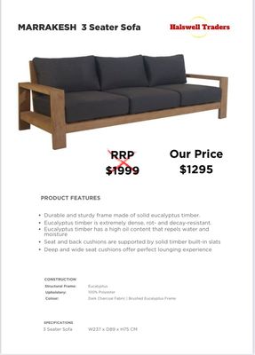 Marrakesh 3 Seater Sofa