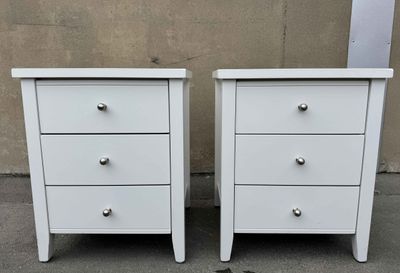 Pair White Bedsides by Coastwood