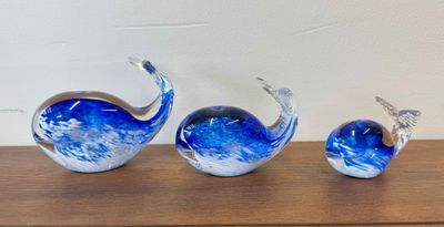 Glass Whales-Hokitika Glass Studio