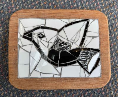 Bird Mosiac Heat Mat by Aleksandra Basiak