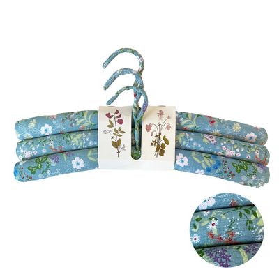 Linens &amp; More Floral Coat Hanger Set - Blue