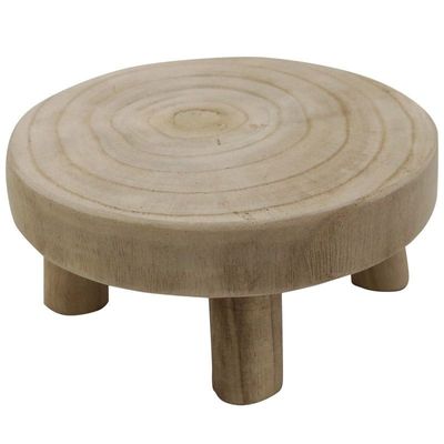 Le Forge Wood Round Mini Pedestal