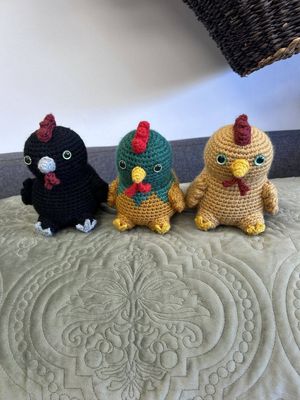 Rachel Brooking Crochet Hens/Roosters