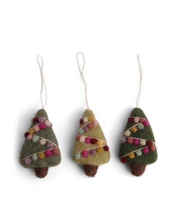 Gry &amp; Sif Mini Christmas Trees With Decorations