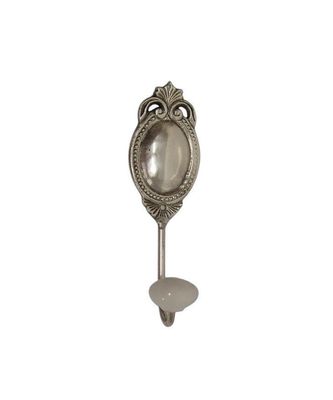 French Country Silver Oval Hook