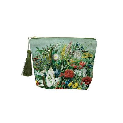 100% NZ Velvet Cosmetic Bag - NZ Native Flowers