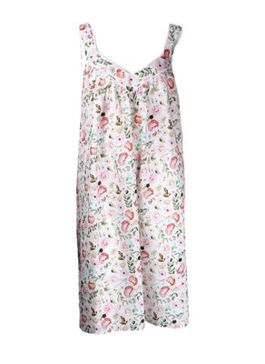 Alice &amp; Lily Eden Sleeveless Cotton Nightie With Lace Trim - Pink