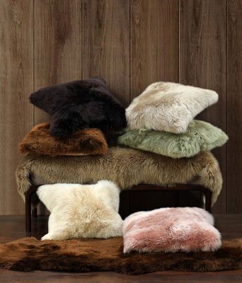 MM Linen New Zealand Wool Sheepskin Cushion