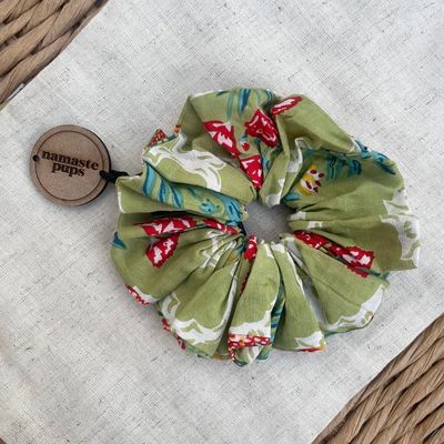 Scrunchie - Muted Green Floral