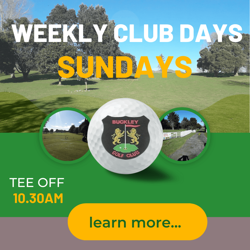 Weekly Club Days Promo-  Buckley Golf Club
