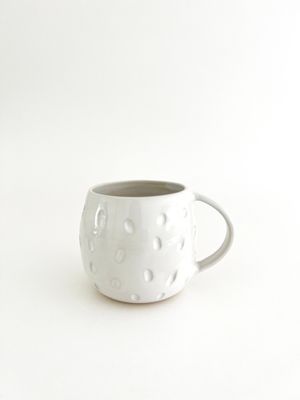 White Carved Mini Mug