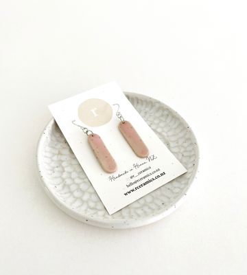 Ceramic Drop Earrings - Rose