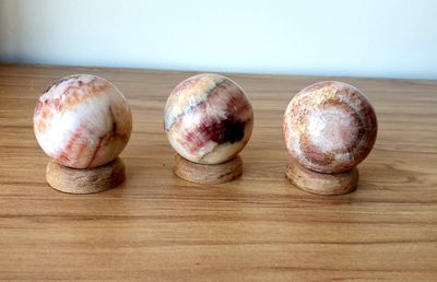 Red Vein Calcite Spheres