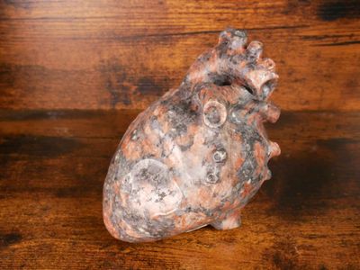 Red Granite Anatomical Heart