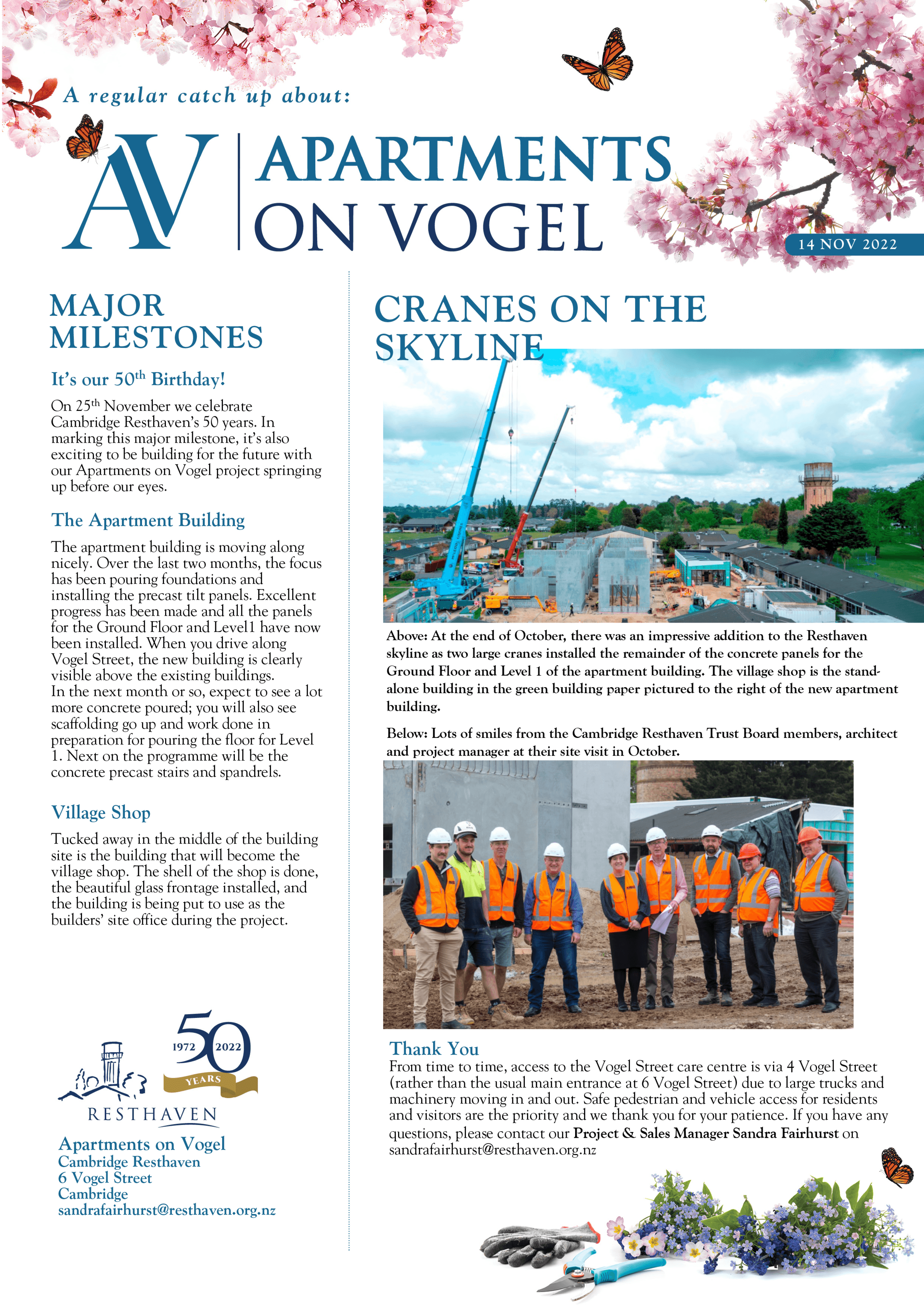 Read the Apartments on Vogel November 22 Newsletter