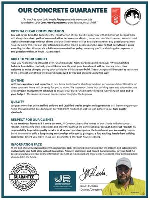 OUR GUARANTEE | JR Construct