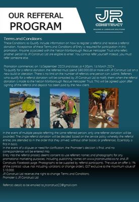 1% REFERRAL DONATION | JR Construct