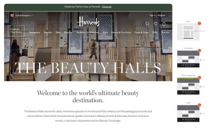 Harrods Magic Mirror AR interface in the beauty hall
