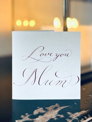 LOVE YOU MUM card and envelope set