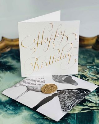 Birthday Keepsake Card with Envelope and Reusable Wax Seal
