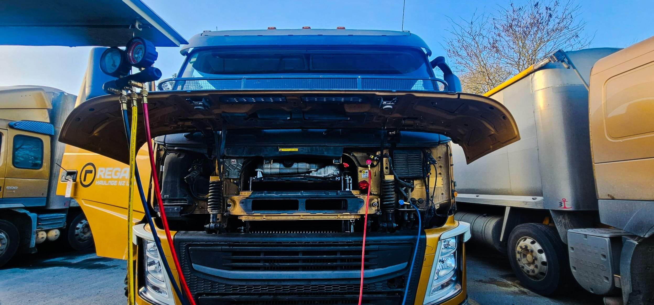 Pressure test and de-gas on-site on Regal's truck