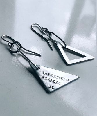 Imperfectly perfect silver earrings