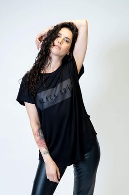 DROP SHOULDER TEE  - Black out edition