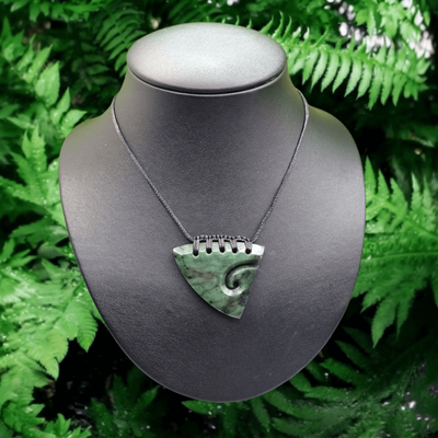 New Zealand Greenstone Pounamu Koru Pendant  345