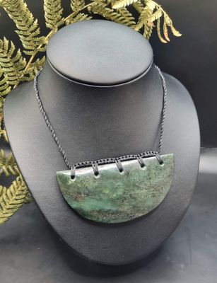 New Zealand Greenstone Pounamu Large Breast Plate  004