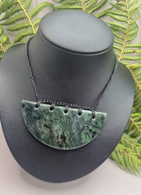 New Zealand Greenstone Pounamu Large Breast Plate  001