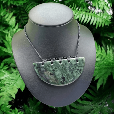 New Zealand Greenstone Pounamu Large Breast Plate  001