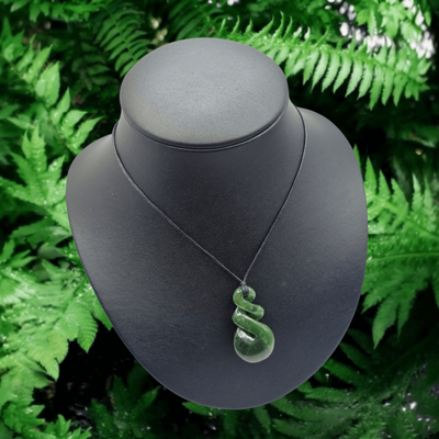 New Zealand Greenstone Pounamu Pikorua Double Twist  TW080