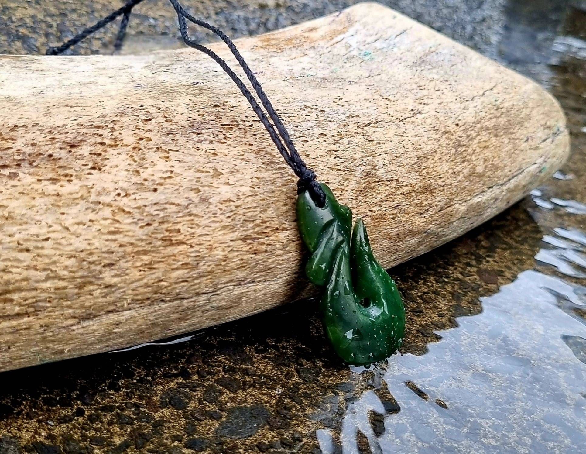 Pounamu necklace NZ handcarved