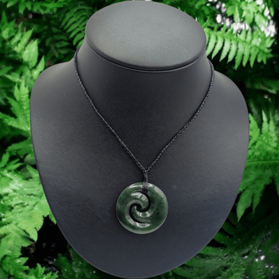New Zealand Greenstone Pounamu Koru Pendant KM