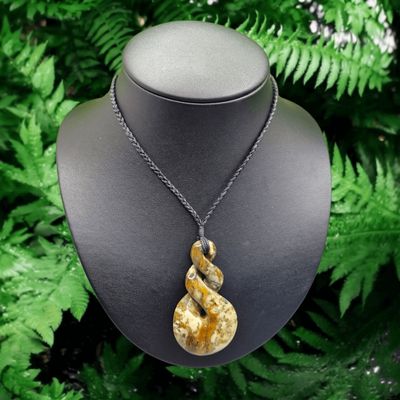 New Zealand Greenstone Pounamu Pikorua Double Twist 100