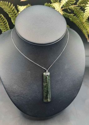 New Zealand Greenstone Pounamu Drop Pendant  D