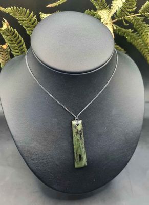 New Zealand Greenstone Pounamu Drop Pendant  E